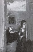 Living room and sister of the artist Adolph von Menzel